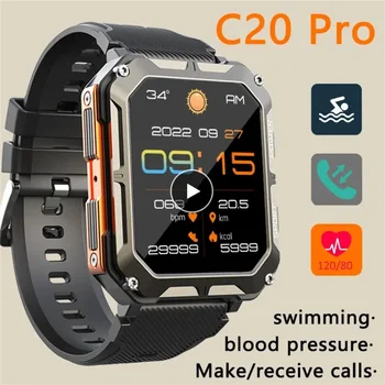 2023 C20 Pro Smart Watch 1.83 инчов Bluetooth-съвместим IP68 водоустойчив музикален разговор открит спорт фитнес сърдечен ритъм смарт часовник