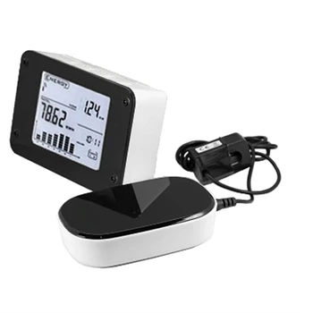 Безжичен монитор за електричество за проследяване на потреблението на енергия в реално време за еднофазен или трифазен електромер бял + черен