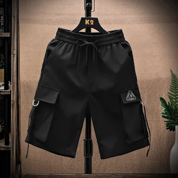 Летни мъжки ежедневни шорти панталони до коляното улично облекло устойчиви военен стил мулти-джоб 2024 класически високо качество