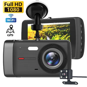 1080P Full HD Dash Cam WiFi GPS диск видео рекордер Камера за превозни средства Черна кутия за кола DVR Auto Dashcam Паркинг монитор Нощно виждане