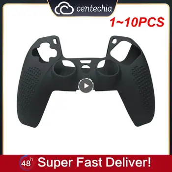  1 ~ 10PCS мек силиконов защитен калъф за PS5 контролер за Playstation5 геймпад плътен цвят против хлъзгане протектор