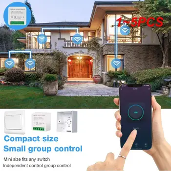 1 ~ 5PCS 10A Wifi Smart Switch 2-начин за управление Mini Wifi Relay Smart Home Appliance Automation Breaker Алекса Алис