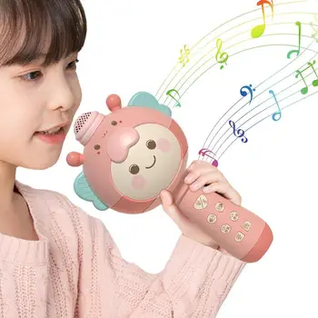  Караоке микрофон за деца, пеещи музикални микрофони High-Fidelity ранна образователна играчка за парти рожден ден пикник барбекю