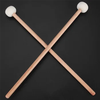 1 чифт филцови чукове Барабанни пръчки Барабанни пръчки с дървена дръжка за аксесоари за ударни инструменти