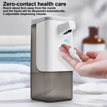 Автоматичен дозатор за сапун Индуктивен дозатор за сапун Пяна за измиване на ръце Дозатор за сапун за ръчно пране Стенен монтаж LED дозатор за сапун за ръце