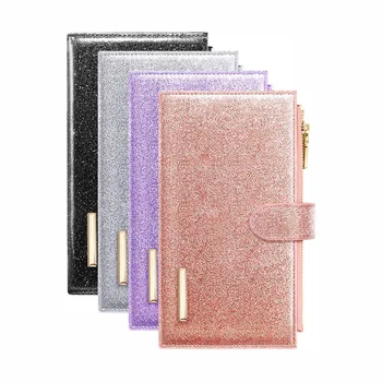 Madley Fashion Star Flash Дамски портфейл RFID блокиране Двойно сгъване Multi Card Cover Zipper Pocket Wallet