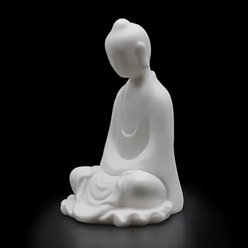 Форми за мазилка Дзен будизъм 3D статуя на Буда силиконова форма Монах фигура свещ цимент глина мухъл