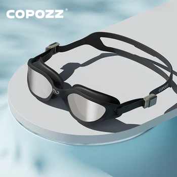 COPOZZ HD регулируеми очила за плуване против мъгла UV защита Очила за плуване Професионални силиконови очила за плуване за мъже