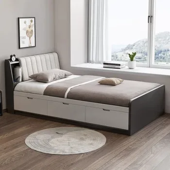 американски стил хотел легло модерен съхранение удобен прост легло Ltalian стил цялото тяло Cama De Casal хол мебели
