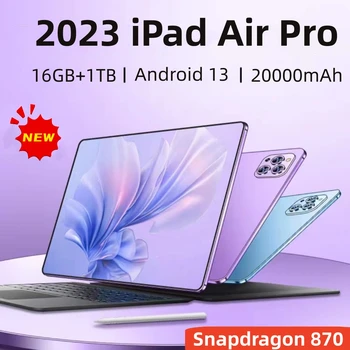 2023 Оригинална глобална версия iPad Air Pro таблет Snapdragon 870 Android 13 16GB + 1TB таблетPC5G двойна SIM карта WIFI HD 4K Mi Tab