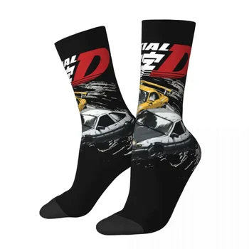 Първоначално D Планински дрифт състезателни чорапи Мъже жени аниме AE86 срещу FD RX-7 чорапи пролет лято есен зима средна тръба чорапи подаръци