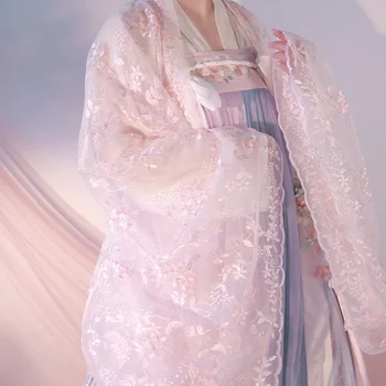 Елегантен ханфу женски китайски стил древен костюм елегантна пола талия супер фея ретро сценично изпълнение облекло древен