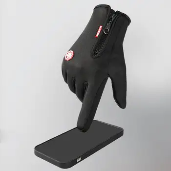 Мъже Топли зимни ръкавици Водоустойчиви ветроупорни ръкавици за колоездене Сензорен екран Открит спорт шофиране езда мотоциклет топло ръкавица