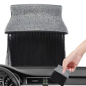 Инструмент за вътрешно почистване на автомобили Климатик Четка за почистване на изхода за въздух Четка за кола Четка за кола Четка за кола Четка за прах на пукнатина за кола Артефакт Брус