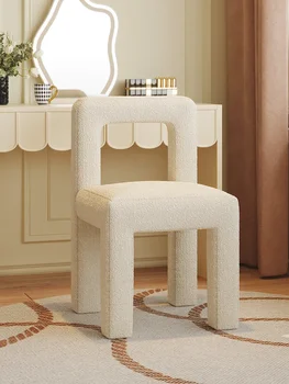 Nordic масивна дървесина кафе столове хол мебели кашмир трапезен стол прости светлина луксозни фланела облегалка грим столове