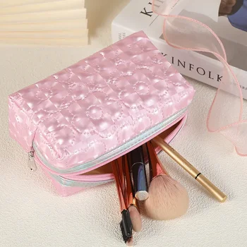 Сладка малка чанта за грим Преносима козметична чанта за пътуване Торбичка за тоалетни принадлежности за красота Подарък за жени