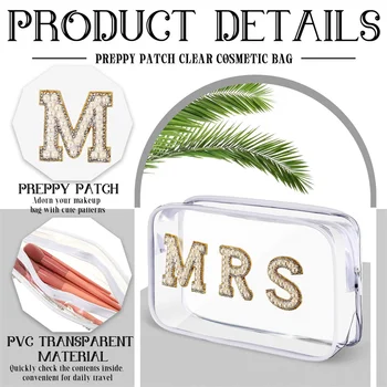 Clear грим Г-жа Pearl PVC козметика организатор пътуване случай тоалетни чанти прозрачна чанта за съхранение за жени момичета