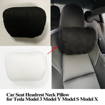За Tesla Модел Y Модел 3 Столче за кола Облегалка за глава Възглавница за врата Модел S Модел X Мека комфортна възглавница за памет Защита на капака Аксесоари