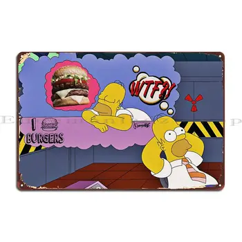 Wtf-Burger-By Juan/Azz. Метални знак парти плочи бар персонализирани клуб стена декор калай знак плакат