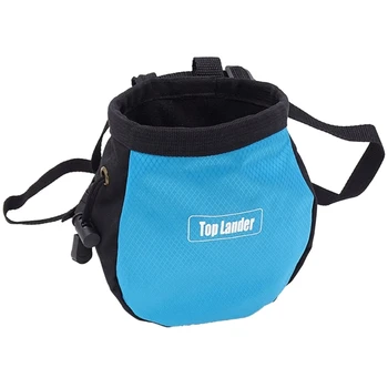 Скално катерене креда чанта шнур затваряне чанта регулируема боулдър креда чанта кофа за фитнес катерене, гимнастика