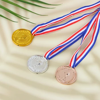 Crown Gold Silver Bronze Award Medal Reward Football Competition Prize Award Medal For Souvenir Gift Outdoor Sport Kids Toys