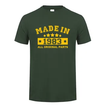 Произведено през 1983 г. T Shirt Men Cotton Summer Short Sleeve Birthday Gift Tshirt Tops Funny Man T-shirts JL-134