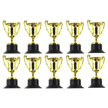 Пластмасови мини трофейни чаши Златна награда Трофеи Конкурси Награди Награди в класната стая Церемония Награда Парти Услуги
