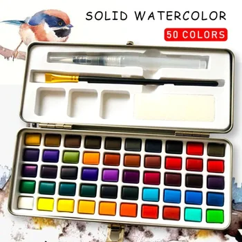 Твърди акварелни бои Комплект акварели за художествено рисуване Дизайн на нокти 232