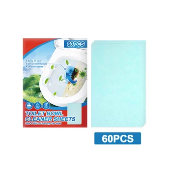 60pcs ефервесцентна хартия за тоалетна дезодорираща урина жълт почистващ препарат за мръсотия за по-добро почистване на качеството на водата