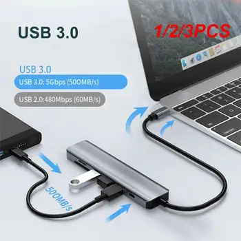 1 / 2 / 3PCS C Hub Type C до 4K@60 HDMI-съвместим за MacBook Air USB3.0 адаптер за синхронизиране на данни 100W PD зарядна станция 3 IN 1