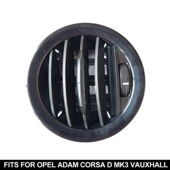 Черен / хром A / C Air Vent Cover Изходна решетка Подходящ за Opel ADAM CORSA D MK3 Vauxhall 13417363 2201099 Капак на климатика