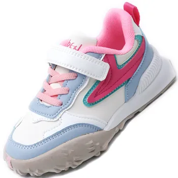 Baby Girls Boys Меки маратонки 2023 Пролет Нова мода Кожа Деца Детски спортни обувки Малко дете Ежедневни дишащи бягане