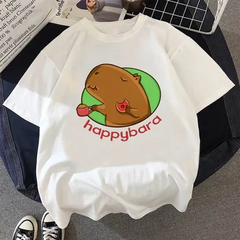 3D смешно животно Capybara отпечатани тениска за мъже детска мода улично облекло Capybara любовници къси ръкави Harajuku облекло Tee върховете