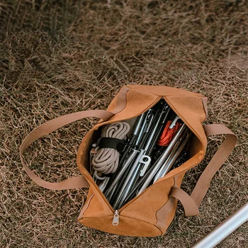 Цилиндър къмпинг инструмент чанта за съхранение Dacron палатка земята ноктите вятър въже чук торбичка голям капацитет чанта външни аксесоари