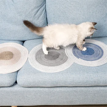Тъкани килими плетен килим етаж килим етаж мат за котка нокти шлайфане подложка за домашни любимци котка подложка плетени мат котка доставки котка драскотина