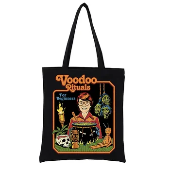Платно пазарска чанта Вуду ритуали за начинаещи Ежедневни дамски чанти Проектирани модни чанти Tote Shopper Totebag Eco