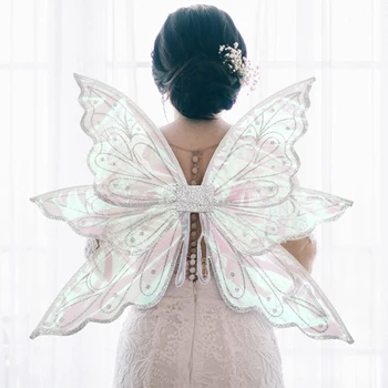 Принцеса фея крило пеперуда елф крила деца обличане Хелоуин парти костюм ангел крила момичета пеперуда рожден ден декорация