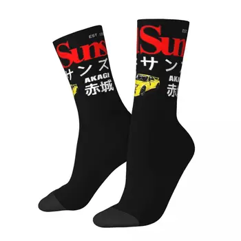 Есен Зима Хараджуку Унисекс Инициал D Akagi RedSuns чорапи аниме манга пот абсорбиращи екипажа чорапи