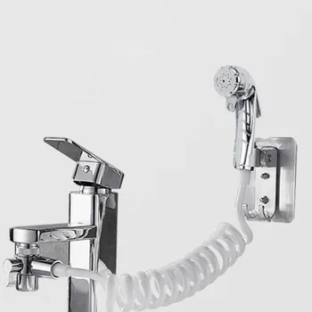 Тоалетна ръчна биде спрей душ глава комплект система маркуч конектор душ комплект клапан баня биде пръскачка джет кран притежателя
