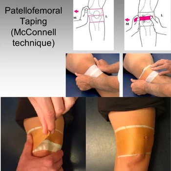 Супер-твърд, високо лепило Patellar Taping кинезиология терапия Cover Roll Stretch Leukotape Kit за McConnell Taping