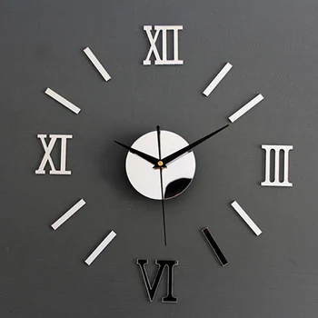 3D Creative Рим цифрови стенни часовници стикер часовник модерен дизайн часовник DIY часовници на стената кухня часовник хол отгоре