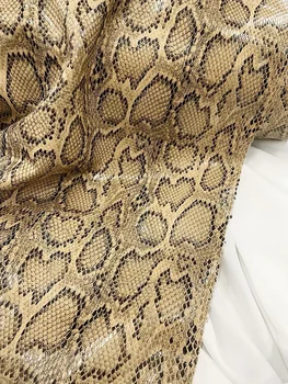 структуриран текстуриран плат Pythonskin Пролет есенно яке подпори мода гланц облекло Diy шиене на едро тъкани