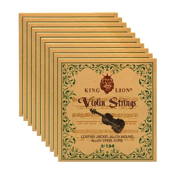10 Pack King Lion цигулка струнна мед-никелова сплав навита легирана стомана ядро 010-033 цигулка части
