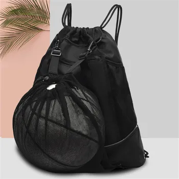 Portable баскетбол капак окото чанта футбол футбол съхранение раница открит волейбол топка съхранение чанти баскетбол обучение чанта