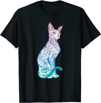 Stay Weird - Пастелна тениска за котки Sphynx - Tattoo Kitten Мъжка тениска Извънгабаритни графични тениски 100% памучна тениска Мъж Жена Върхове