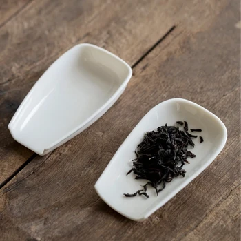 Dehua-древен бял порцеланов държач за чай, нефритен порцелан, чаени лъжички, кунг-фу, аксесоари за чай