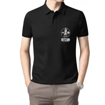 Голф облекло мъже Bitcoin To The Moon - криптовалута BTC LTC Crypto - 6 цвята поло тениска за мъже