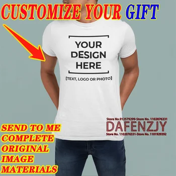 Мъжки T риза реколта тениска персонализирани потребителски вашето име/снимка печат T риза улица случайни спортни памук пуловер