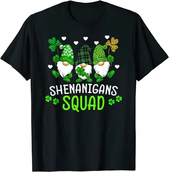 Shenanigans Squad St Patricks Day Gnomes Green Proud Irish T Shirt Kawaii дамски дрехи Vintage Ropa Hombre Camisetas Tops Tees
