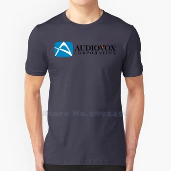 Audiovox лого случайни тениска най-високо качество графичен 100% памук тениски